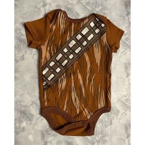 Star Wars Chewbacca Baby Onesie Bodysuit Clothes Outfit, Size 0-3 months